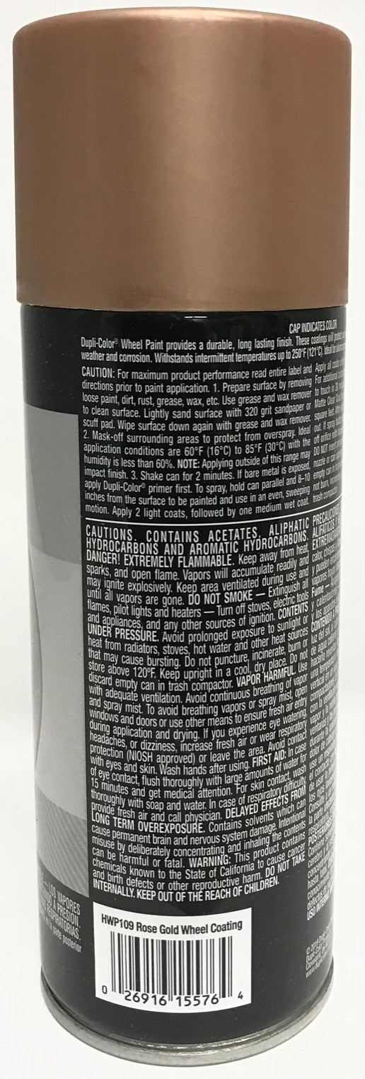 Duplicolor HWP109 - 6 Pack Wheel Coating Spray Paint Rose Gold - 12 oz