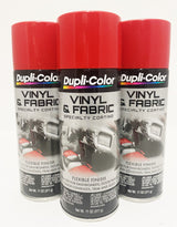 Duplicolor HVP100 - 3 Pack Vinyl & Fabric Spray Paint Red - 11 oz