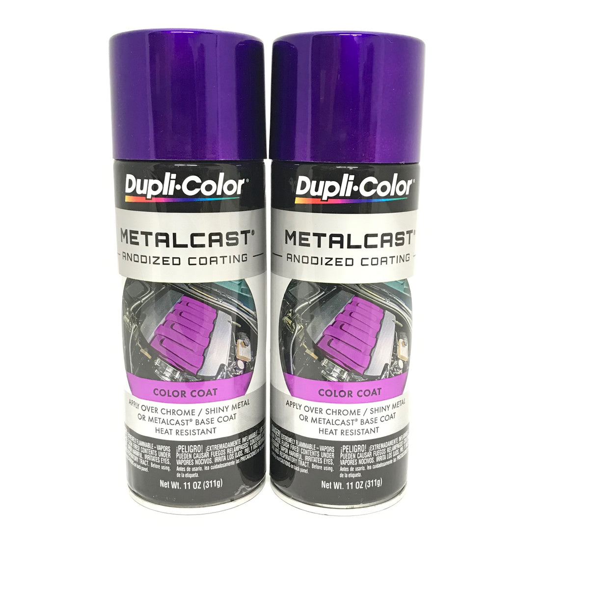 Duplicolor MC204-2 PACK MetalCast PURPLE Anodized Heat Resistant Coat - 11oz