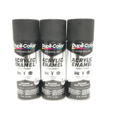 Duplicolor PAE102-3 Pack Flat Black Premium Acrylic Enamel - Max Rust Protection - 12 oz