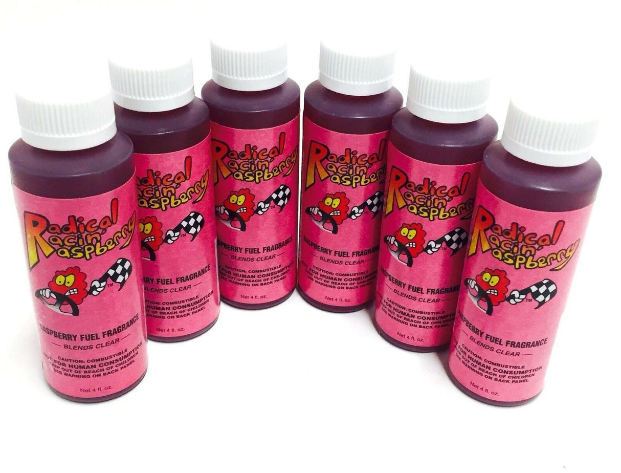 Power Plus Lubricants-6 PACK RASPBERRY Fuel Fragrance for Car, Motorcycle, ATV, IMCA - 4 fl oz