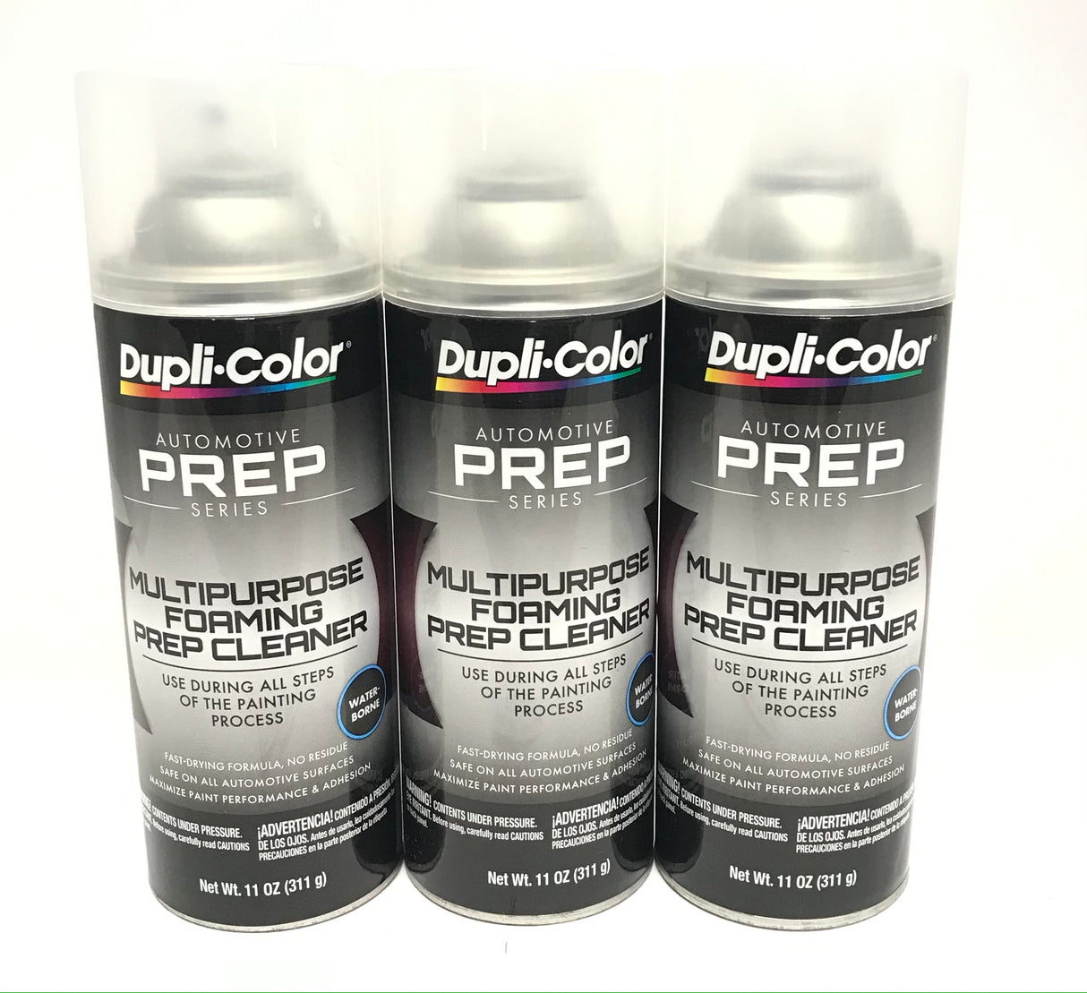 Duplicolor PS200-3 PACK Multi-Purpose Foaming Prep Cleaner - Waterborne Formula - 11 oz Aerosol