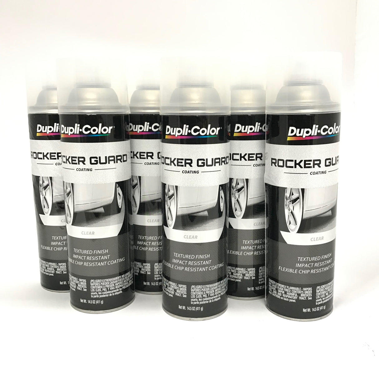 Duplicolor RGA100-6 PACK CLEAR Rocker Guard Coating Impact Resistant - 14.5 oz