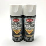 KRYLON RTA9219-2 PACK FLAT WHITE Rust Tough Protective Enamel - Quick Dry - 40% Stronger - 12 oz Aerosol