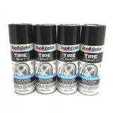 Duplicolor TP101-4 PACK BLACK All Weather Long-lasting Tire Paint - 11oz Aerosol