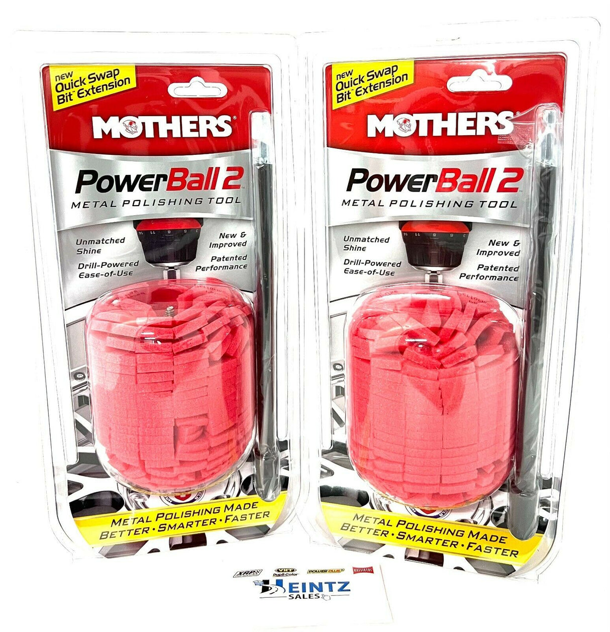 MOTHERS 05143 Powerball 2 - 2 PACK - 10" Quick Swap Bit Extension - Polishing Tool with 10" Quick Swap Bit Extension